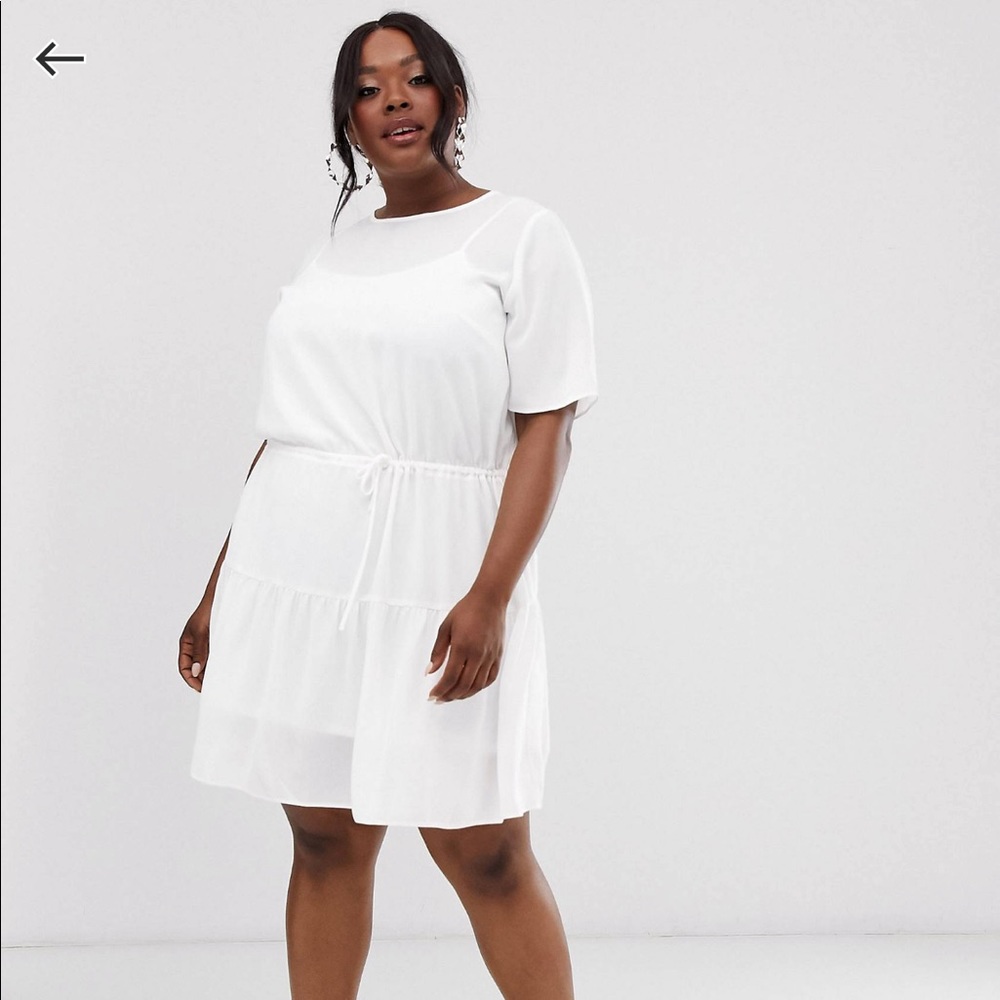 ASOS tiered white dress